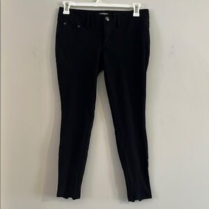 Express Black Skinny Jeans With Zipper Ankle Detail Size M